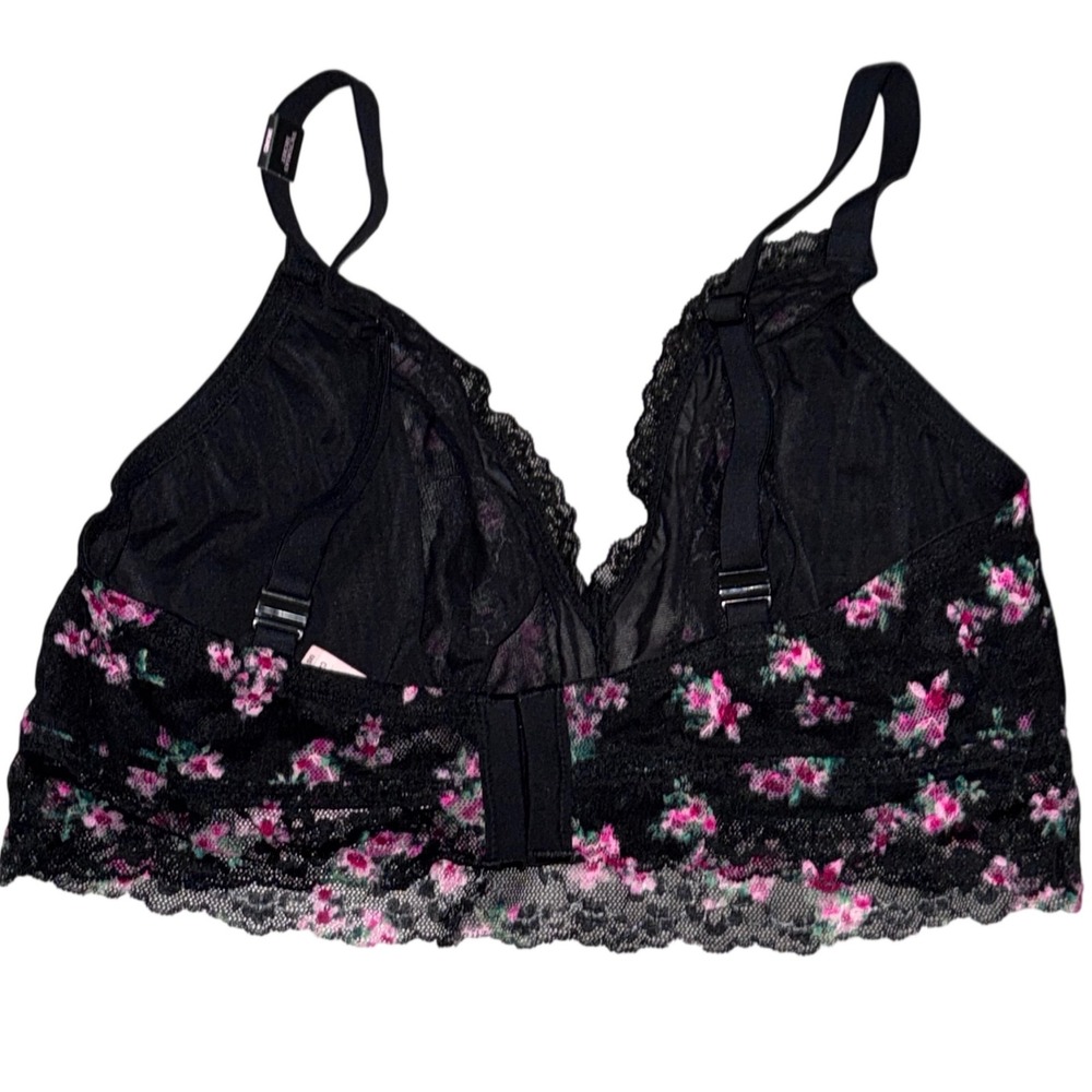 Victoria's Secret Bralette Set Women XXL Pink Leopard Floral NEW Lace 3 Pack - Picture 9 of 12